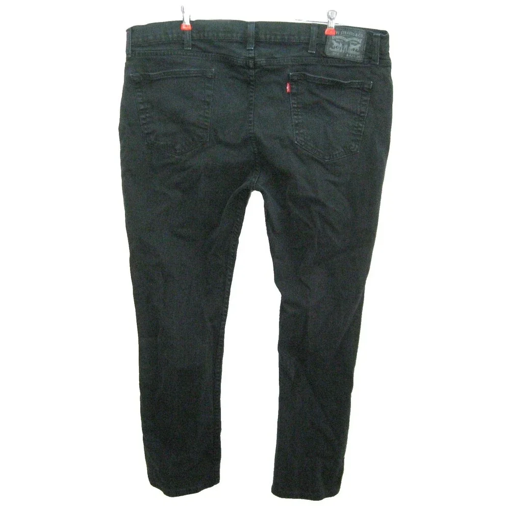 Levi's 511 Black Jeans Mens Size 42x30 Cotton Denim Pants 5 Pockets Zipper Fly